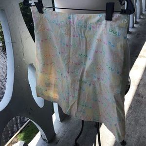 EP Pro Flip Flops Patterned Multicolored Skort Size 6 Cotton Spandex Rear Zip